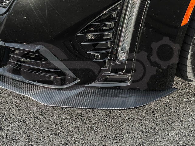 2022-PRESENT CADILLAC CT5-V BLACKWING SEDAN | FACTORY STYLE CARBON FIBER FRONT LIP SPLITTER GROUND EFFECTS